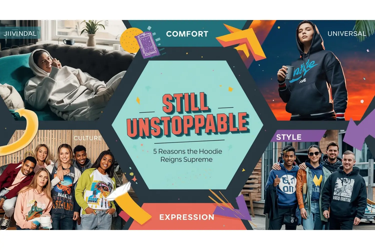 Hoodie evolution chart revealing why hoodies are still popular across generations.