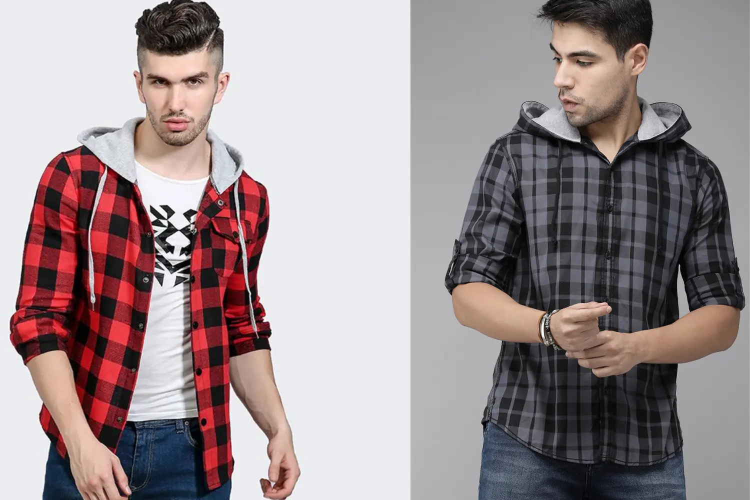 Checked-Hoodie-with-Jeans